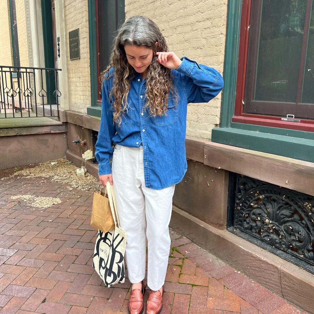 Lee White Cropped Jeans